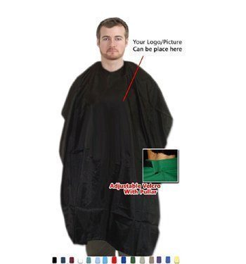 Barber cape in poplin fabric