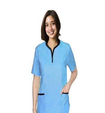 Set 5 pocket ladies half sleeve tunic style solid (top 2 pocket with bottom 3 pocket)