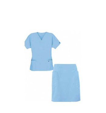 Scrub skirt set 4 pocket ladies half sleeves (2 pocket top 2 pocket skirt)