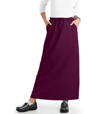 Cargo pockets ladies skirt A Line Full Elastic waistband (poplin fabric)