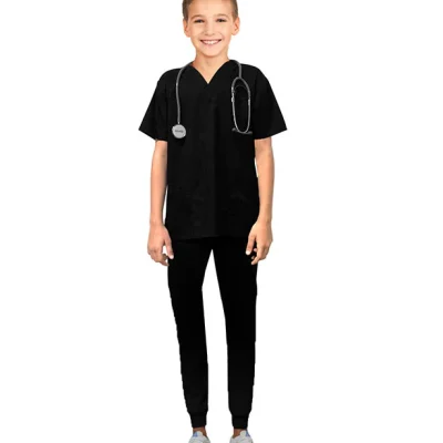 Children's Jogger scrub set 3 pocket half sleeve (top 2 pocket with bottom 1 pocket)